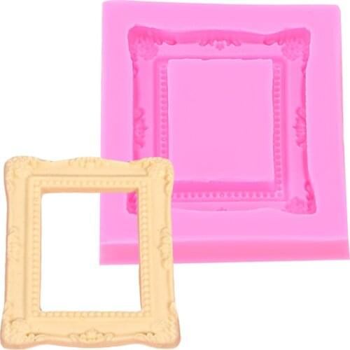 Cake Decoration Tool Food Grade Material DiyKitchen Accessories Baking Tools Silicone Frame Shape Cake Mold Dining Bar Fondant