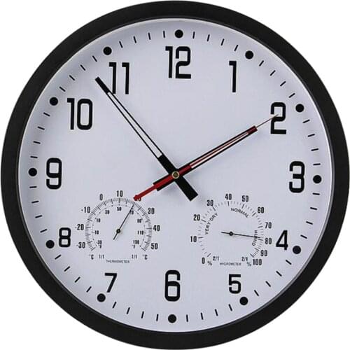 Round Humidity Thermometer Round Wall Clock Thermometer 35cm Easy