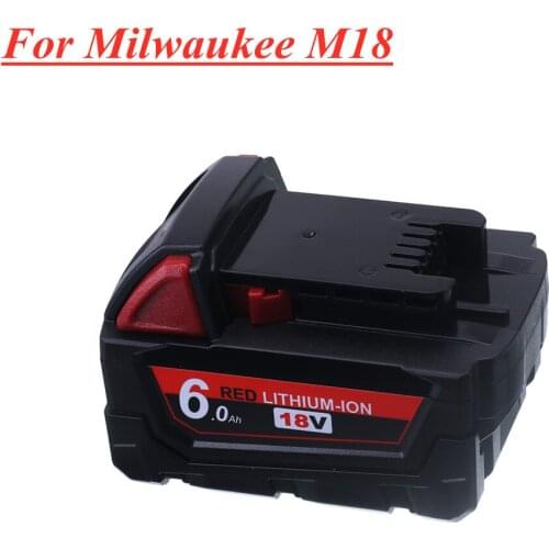 M18 18V 6000mAh Li-ion Battery for Milwaukee M18 48-11-1815 48-11-1850 2646-20 2642-21CT Repalcement Rechargeable Batteries
