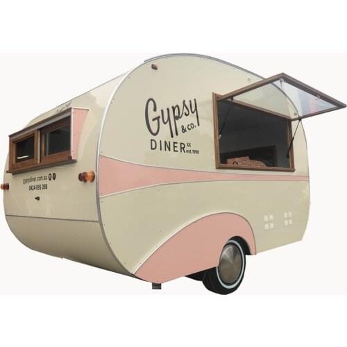 Mobile caravan crepes car concession fast vintage bbq square food vending truck hamburger food truck burger cart for sale