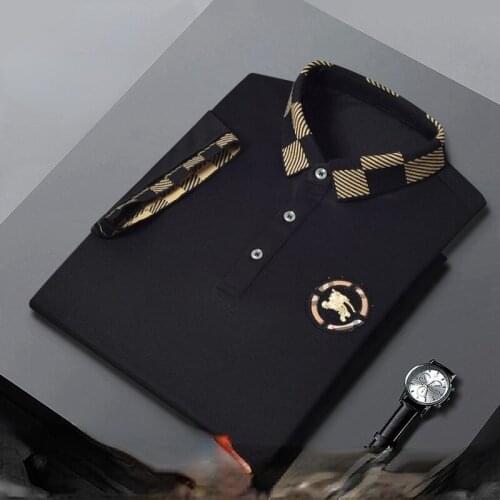 Short Sleeve Mens T-shirt Trend Versatile Handsome Half Sleeve Men 2021 New Trend Polo Shirt Men