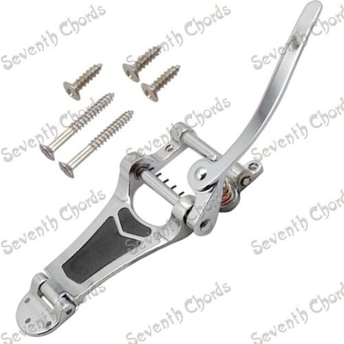 A set Chrome G ES 355 Guitar Vibrato Bridge tailpiece for Arch Top Archtop Hollow Semi Hollow Jazz Electric Guitar
