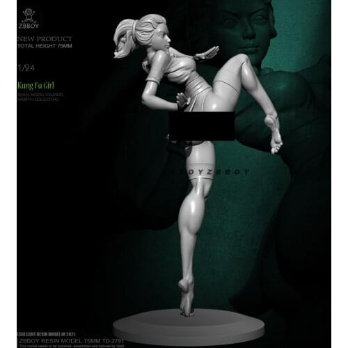 75mm 1/24 Resin model kits figure beauty colorless and self-assembled TD-2791B
