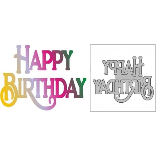 New Big Happy Birthday Greetings 2021 Metal Cutting Dies for DIY Scrapbooking and Card Making Decor Embossing Craft No Stamp Set