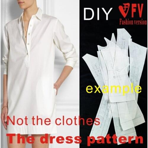 Clothing DIY The dress Dresses Sewing Pattern cutting drawing Womens Dress Sewing Template BLQ-58