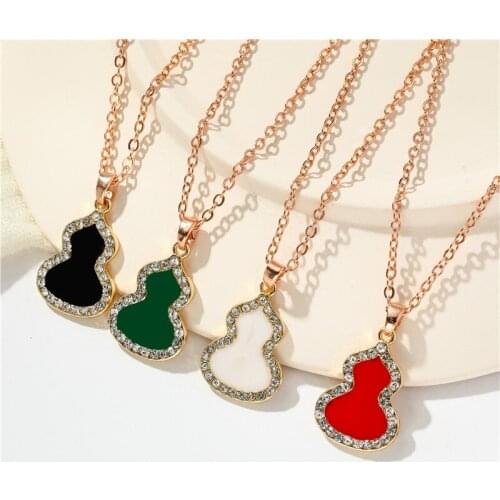 Retro Simple Fashion Gourd Necklace for Women Korean Fashion Clavicle Chain and Girlfriends Matching Necklaces Charm Jewelry