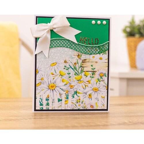 Hollow Letter Hello Lace Metal Cutting Dies Cut Die Mold Card Scrapbook Paper Craft Knife Mould Blade Punch Stencils 2021 New