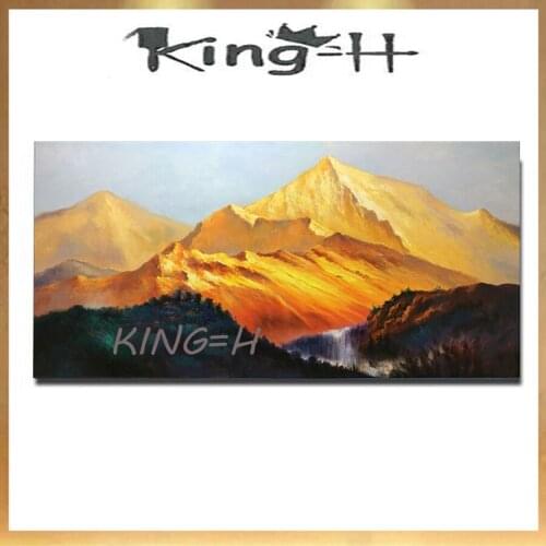 Hand-painted Abstract Oil Painting Sunshine Jinshan Modern Scandinavian Living Room Backdrop Paintings Decorative Painting Offic