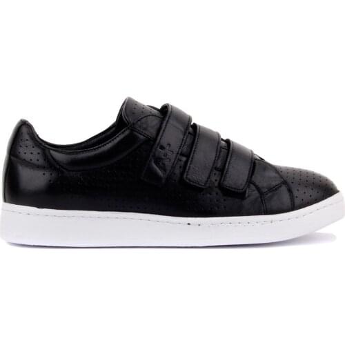 Sail-Lakers Black Leather Velcro Boys Shoes