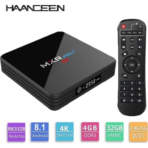 MXR PRO PLUS Android 8.1 4GB/32GB Smart 4K TV Box RK3328 Quad Core Digital Display 2.4G/5G Wifi BT4.0 USB3.0 H.265 HDR10 MINI PC