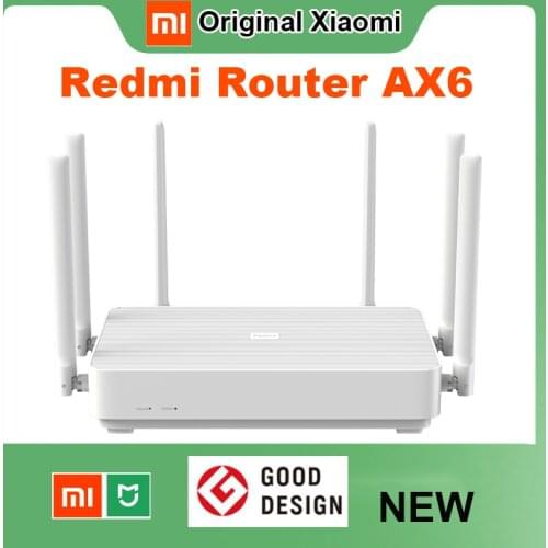 Xiaomi Redmi Router AX6 Wifi 6 6-Core 512M Memory Mesh Home IoT 6 Signal Amplifier 2.4G 5GHz 2+4 PA Auto Adapted Dual-Band OFDMA