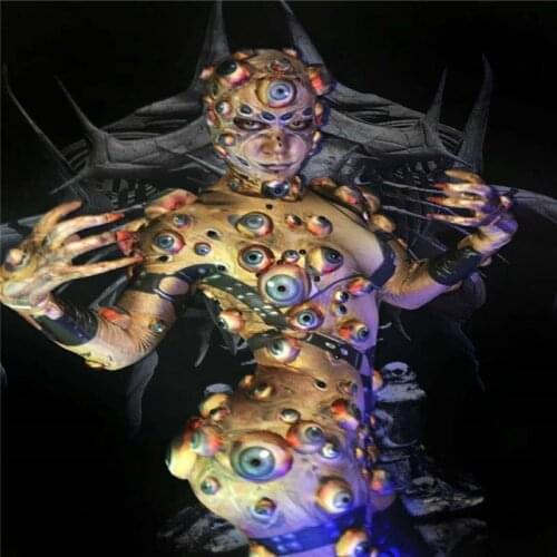 R75 Halloween eyes female bodysuit dj pole dance stage costumes bar wears show jumpsuit club performance outfits party clothe ds