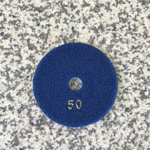 1 Pcs 4 inch Diamond Polishing Pad Wet for Marble Granite Concrete Countertop Tile Floor Abrasive Circle Nylon Wheel Sander Pad