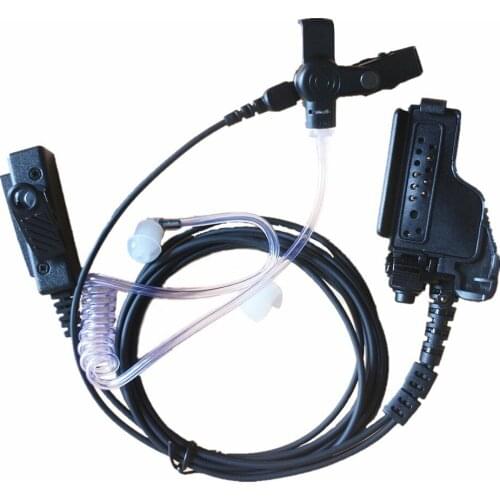 10xFBI Covert Earpiece Acoustic Tube Headset PTT Mic Accessories For Motorola Two Way Radio XTS1500 XTS2500 HT1000 GP900