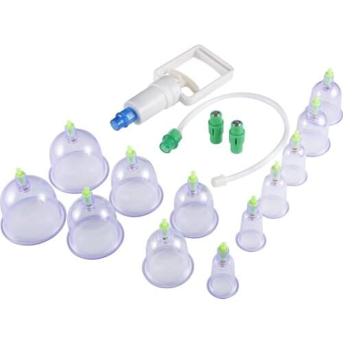 12pcs/set Chinese Health Care Vacuum Body Cupping Therapy Cups Massage Body Relaxation Healthy Message Set Safe