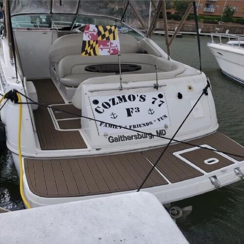 1999-2005 Four Winns 268 Vista Cruiser Swim Platform and Cockpit EVA Foam Faux Teak Decking 1/4" 6mm