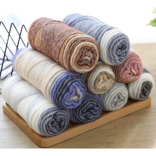 2Pcs / Lot 100g Wool Braid Milk Sweet Soft Cotton Baby Knitting Thick Yarn Fiber Velvet Yarn Hand Wool Crochet Yarn DIY Sweater