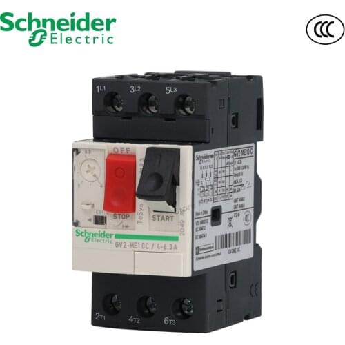 4-6.3A Push Button Control Motor Circuit Breaker Motor Protector GV2-ME10C AC3 Schneider 50/60Hz 690v 6kv AC 3P GV2-ME32C