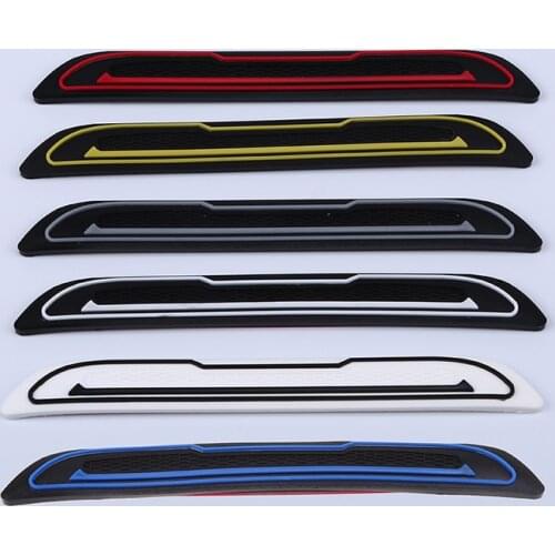 4pcs Universal Anti-collision Scratch Rubber Sticker Simple Style Car Door/Bumber Edge Guard Protective Decoration