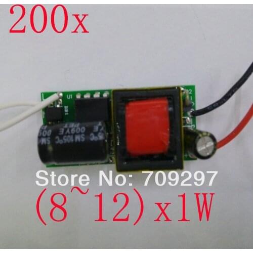 Free DHL/FEDEX, 200pcs/lot (8~12) x1W,8x1W 9x1W 10x1W 11x1W 12x1W 8W/9W/10W/11W/12W LED power driver for LED lamp 98