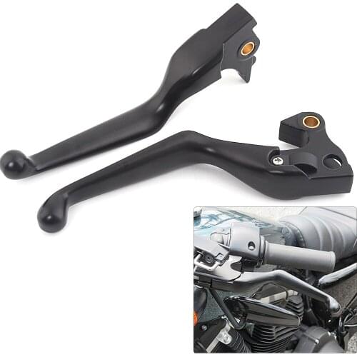 Black Motorcycle Aluminum Brake Clutch Lever For Harley Sportster Roadster SuperLow Iron 883 1200 Forty Eight Seventy Two 14-20