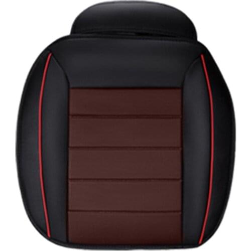 Four Season Car Seat Cover Curve Design Conforming to Ergonomics Breathable PU Leather Auto Front Seat Cushion Pad