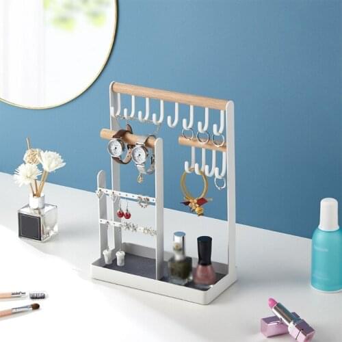 Earrings Organizer 5 Tier Ear Stud Holder Bracket Necklace Watch Ring Display Stand Cosmetic Display Shelf Jewelry Storage