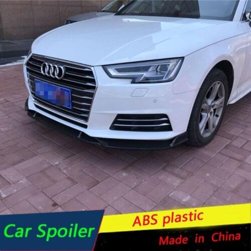 For AUDI A4 A4L 2017 2018 2019 Front Bumper Diffuser Protector Body kit bumper rear shovel lip rear spoiler ABS Plastic 3PCS