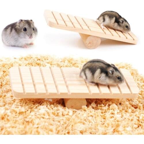 Hamster seesaw pet Golden Bear guinea pig supplies wooden bridge wooden toys