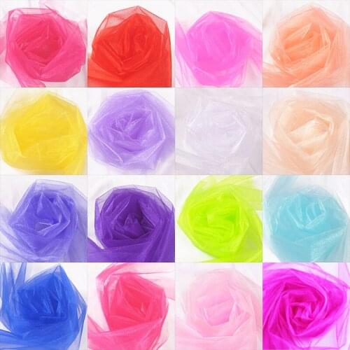 48cmX10m Tulle Organza Roll Spool Craft Sheer Gauze Wedding Table Birthday Party Decoration 88