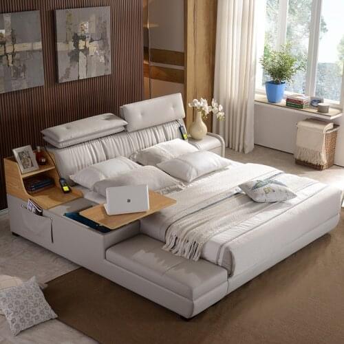 1.5 m 1.8 m customized Leather Bed Frame for bedroom #CE-8008