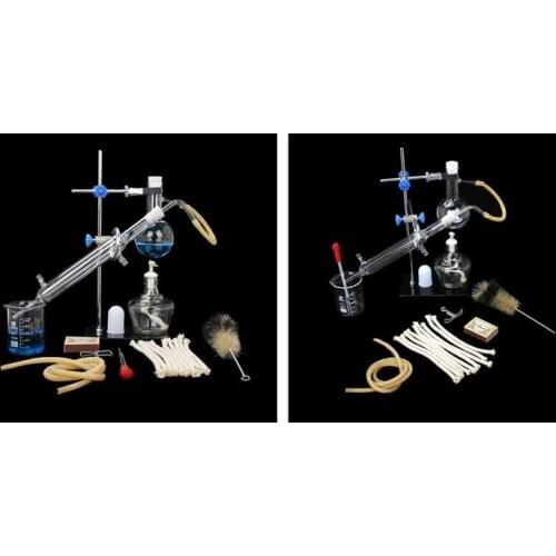 100ml Lab Essential Oil Distillation Apparatus Water Purifier Glassware Kits ATT