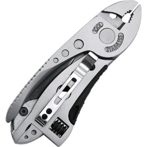 Multi Pliers Stainless Steel Adjustable Pocket Knife Survival Plier Screwdriver Wrench Jaw Spanner Mini Tools