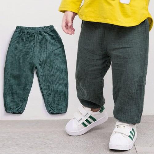 2018 Spring 9M-3T Baby Boy Girl Harem Pants Child Trousers Slacks Bottom cotton Boys Girls Pants knitted Clothes G0092