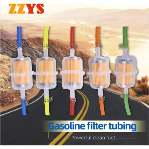 Motorcycle Moped Scooter Dirt Bike ATV Go Kart Petrol Gas Gasoline Liquid Oil Fuel Filter and Oil Tube and Hoses Clip oil cup