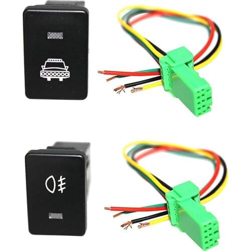 Push Rocker Switch LED Headlight & Fog Light Connector Wiring Kit For Toyota Tacoma 4Runner 2012-ON