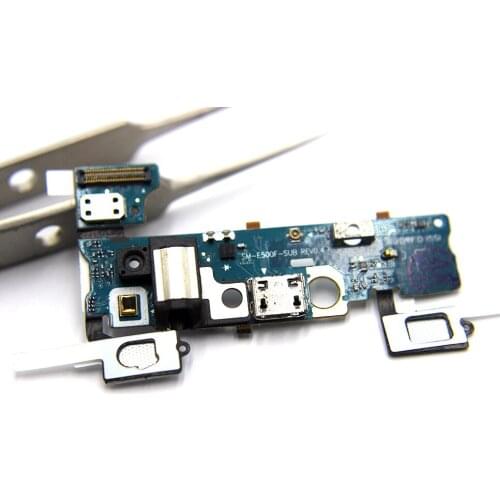 New USB Charging Flex Cable For Samsung Galaxy E5 E500 E500F E500M E500H Assembly Headphone Jack Audio MIC USB Port Socket Dock