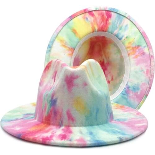 Panama hat unisex hat felt cap fedoras multicolor fedoras hat party hat church top brim hat for women and men Derby cap