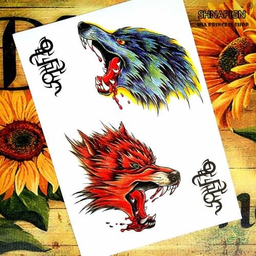 SHNAPIGN Garnett Temporary Tattoo Body Art Flash Tattoo Stickers 12*20cm Waterproof Henna Tatoo Styling Home Decor Wall Sticker