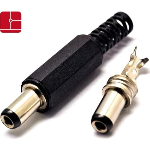 DC power plug 20pcs DC Power Female plug Connector the DC plug short welding line