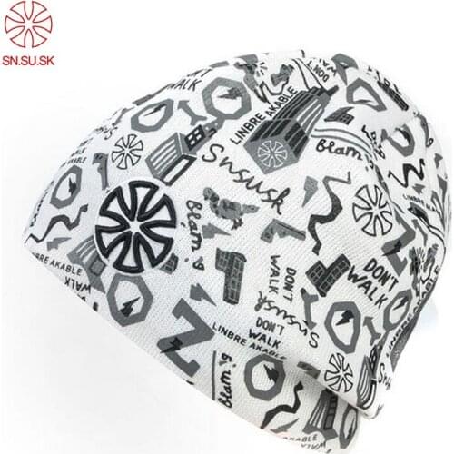 SN.SU.SK New Fashion Warm Baggy Knitted Hat Men Beanies Knit Skullies Bonnet Hats For Men Women Beanie Mens Winter Hat Caps