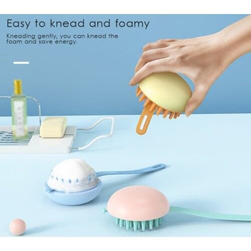 Pet Dog Shampoo Massager Brush Cat Massage Comb Grooming Scrubber Shower Brush For Bathing Hair Soft Clean Silicone Brushes