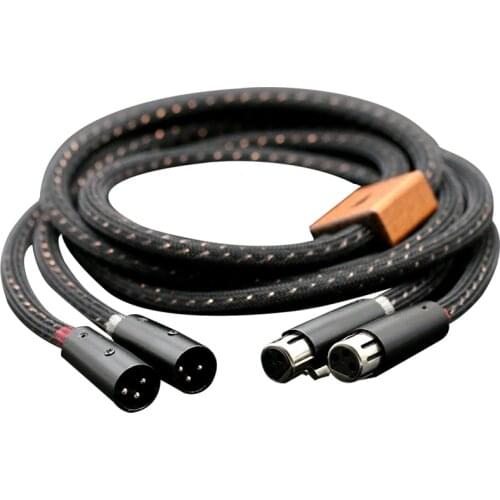Pair Hifi XLR audio interconnect cable wire with Rhodium plated XLR connector plug hi-end XLR female to XLR male cable