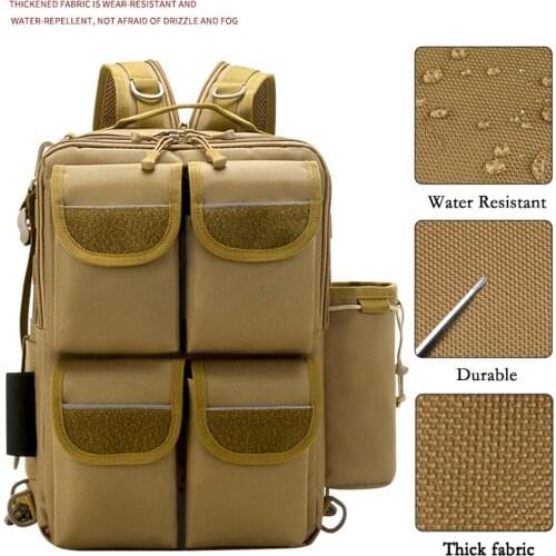 EIGHT CLAWS Fishing Bag Tactical Military Backpack Multifunctional Camping Bag Fishing Rod Reel Lure Box Storage Bag
