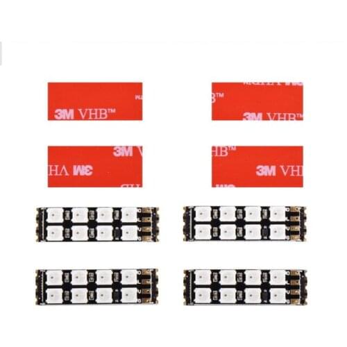 LED WS2812 LED board LED Light Strip Module 4pcs for mini RC FPV Racing Drone Multirotor spare parts