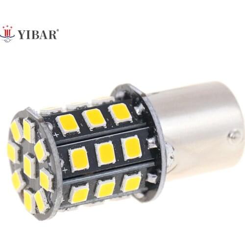2Pcs 1156 BA15S 2835 33-SMD Yellow 12V LED Bulbs Car Turn Signal Lamp Brake Lights