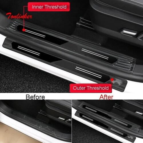 Tonlinker 4 PCS DIY NEW Stainless Steel Window Lift Control Ring Panel Case Stickers for Chevrolet Cruze 2014 Part Accessories