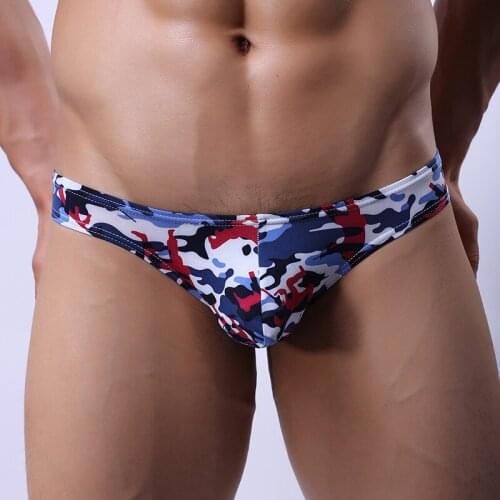 2017 Fashion Man Sexy Camouflage Bulge Penis Pouch T-Back Thongs Panties Gay Male Hipster Jockstrap Underwear Size S M L