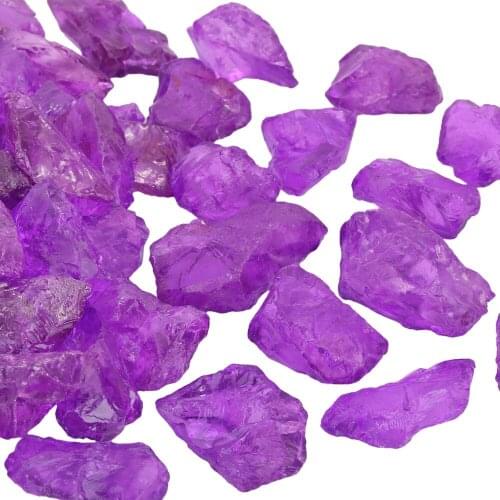TUMBEELLUWA 1Lot (230g) Purple Titanium Coated Natural Rock Quartz Raw Rough Stone for Jewelry Making,Wire Wrapping,Reiki Wicca