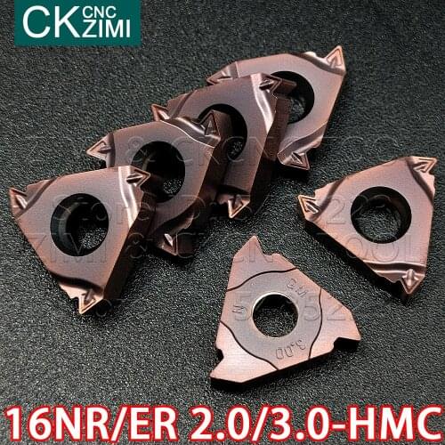 16ER 2.0-HMC 16ER 3.0-HMC 16NR 3.0-HMC Carbide inserts internal External thread Threading inserts CNC Metal lathe Turning tools